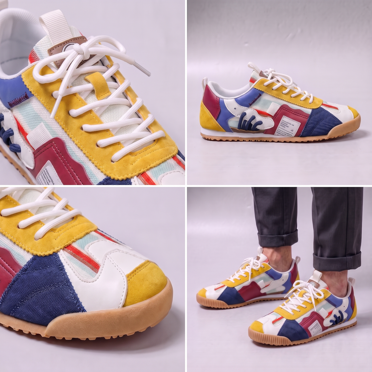 Patchwork Retro Trainers