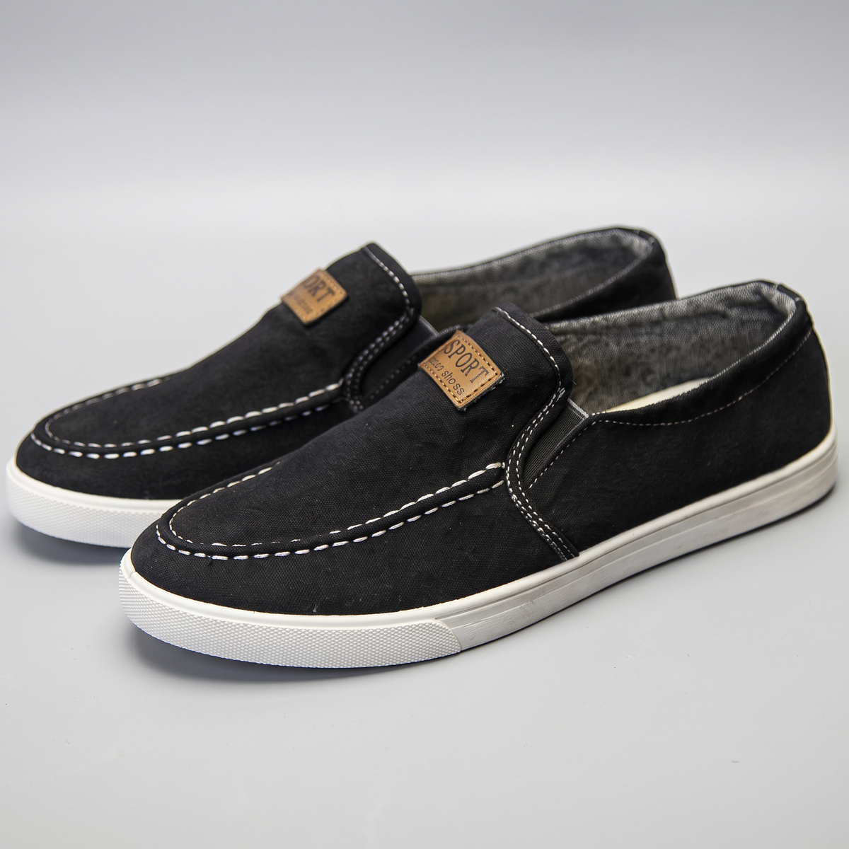 Percival Breeze Canvas Loafers - black