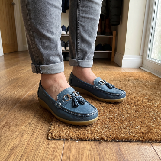 Percy Comfort Leather-Look Moccasins