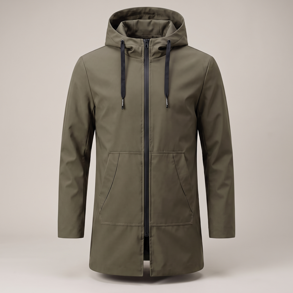 Performance Hooded Outdoor Jacket - Coffee