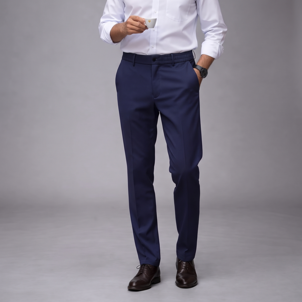 Ransford Lightweight Stretch Trousers - Navy