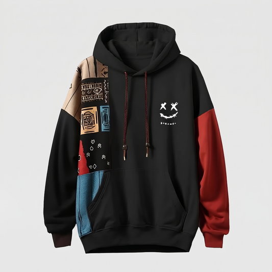 Riot Contrast Hoodie - Black