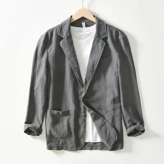 Riverton Linen Blazer - Grey