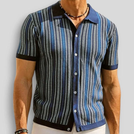 Riverton Stripe Shirt - Blue