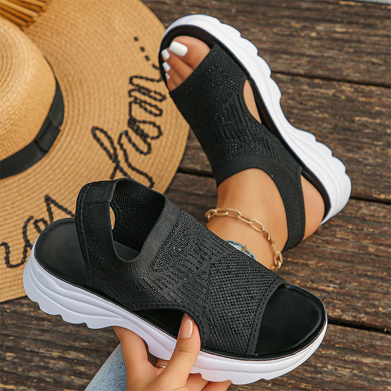 Rosalie Air Mesh Sandals - Black