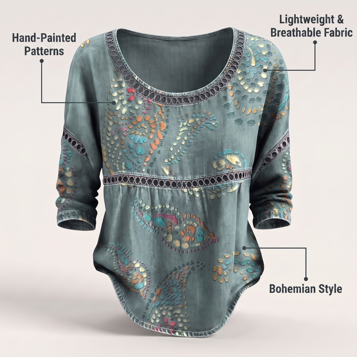 Rosalie Vintage Button Blouse