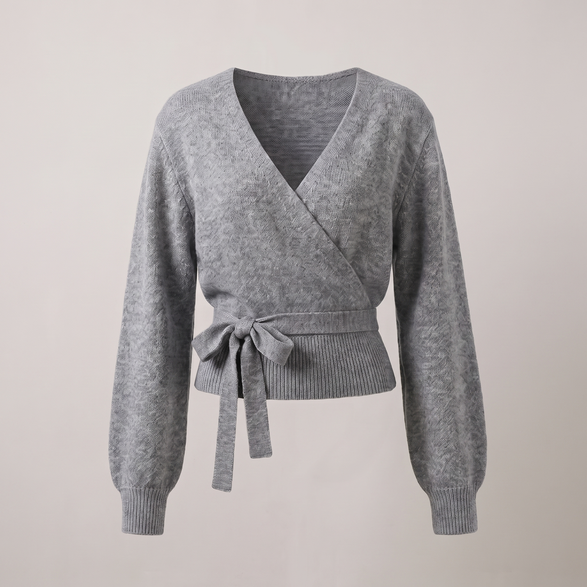 Rosalind Wrap Knit Jumper - Dark Grey