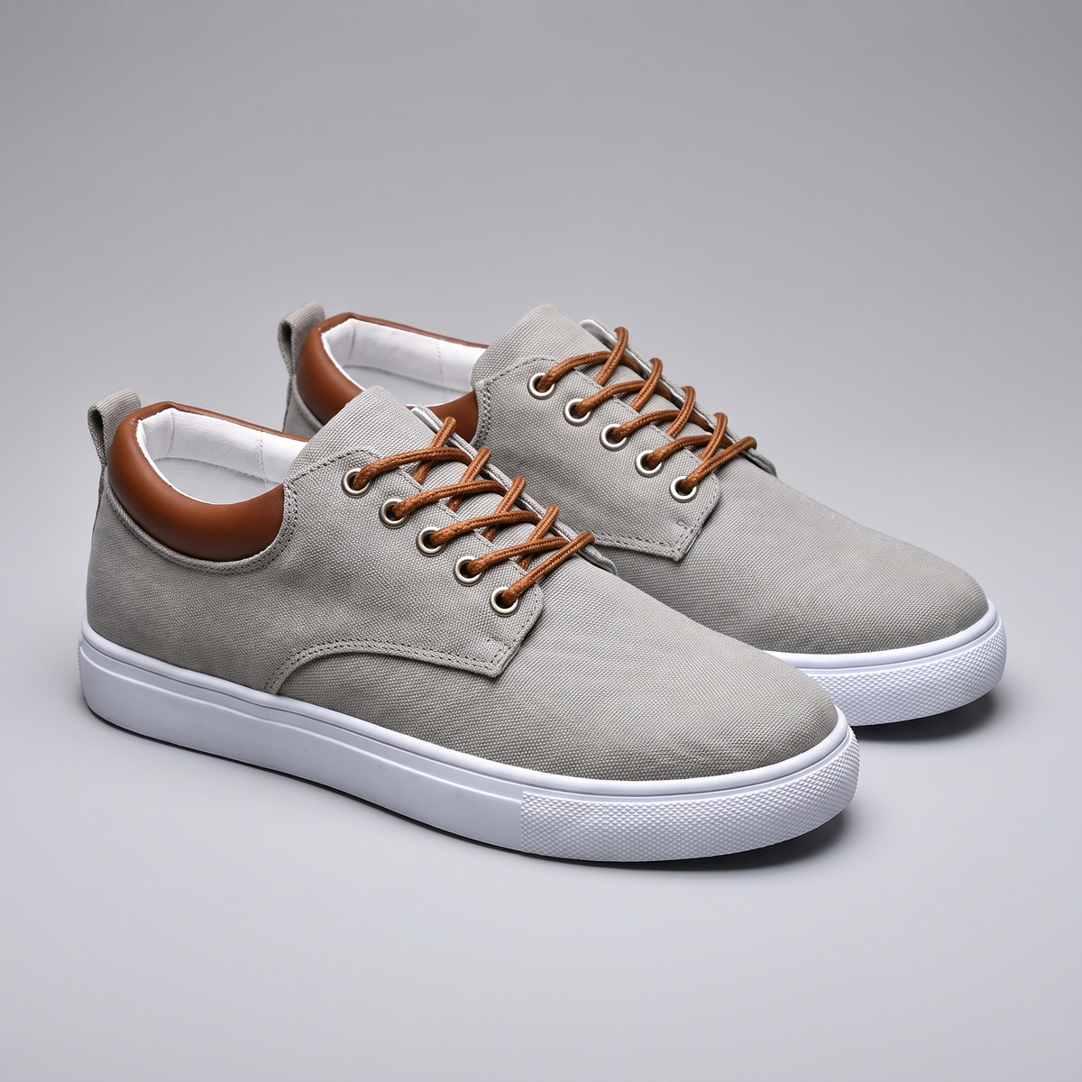 Rupert Casual Canvas Trainers - Grey