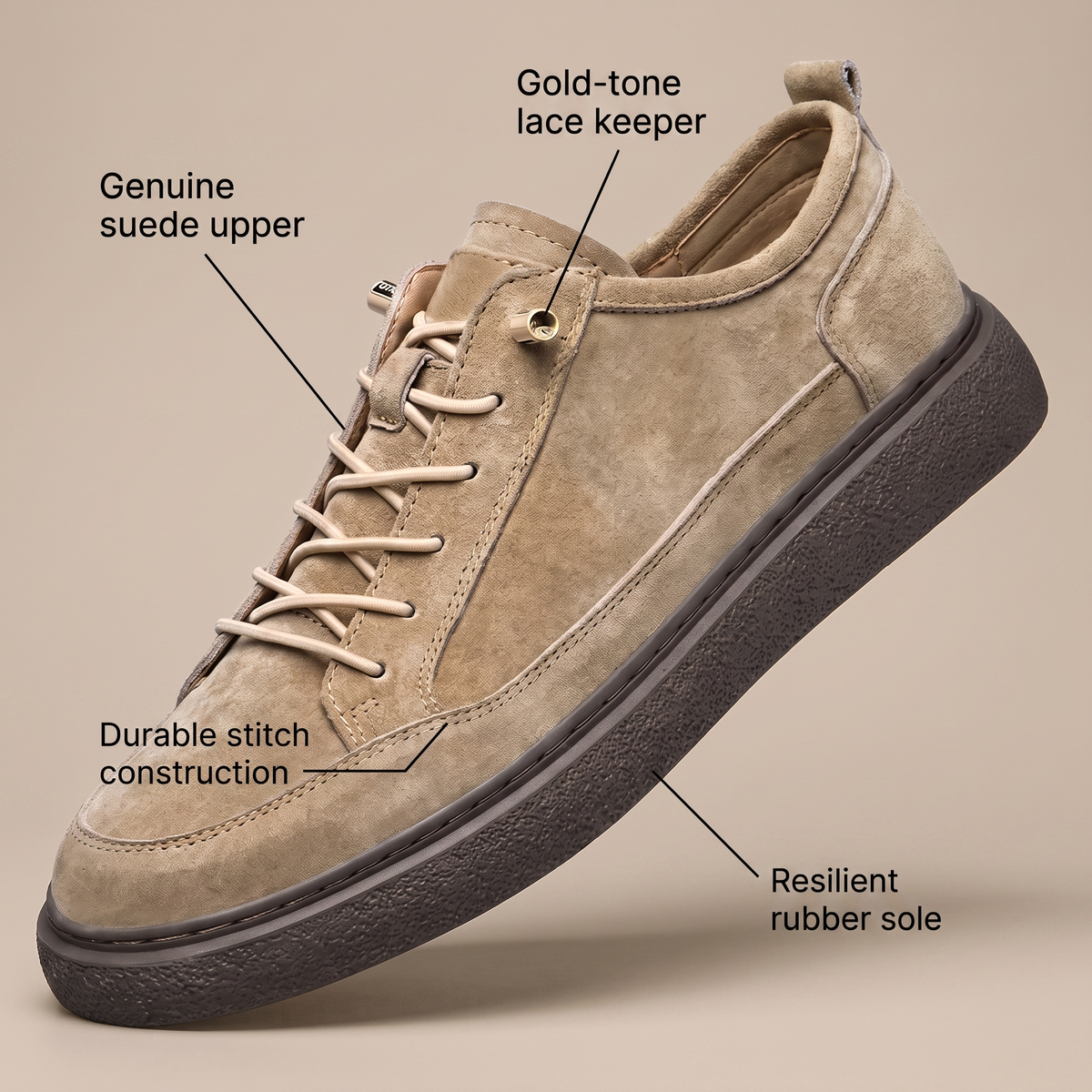 Sebastien Suede-Look Sneakers