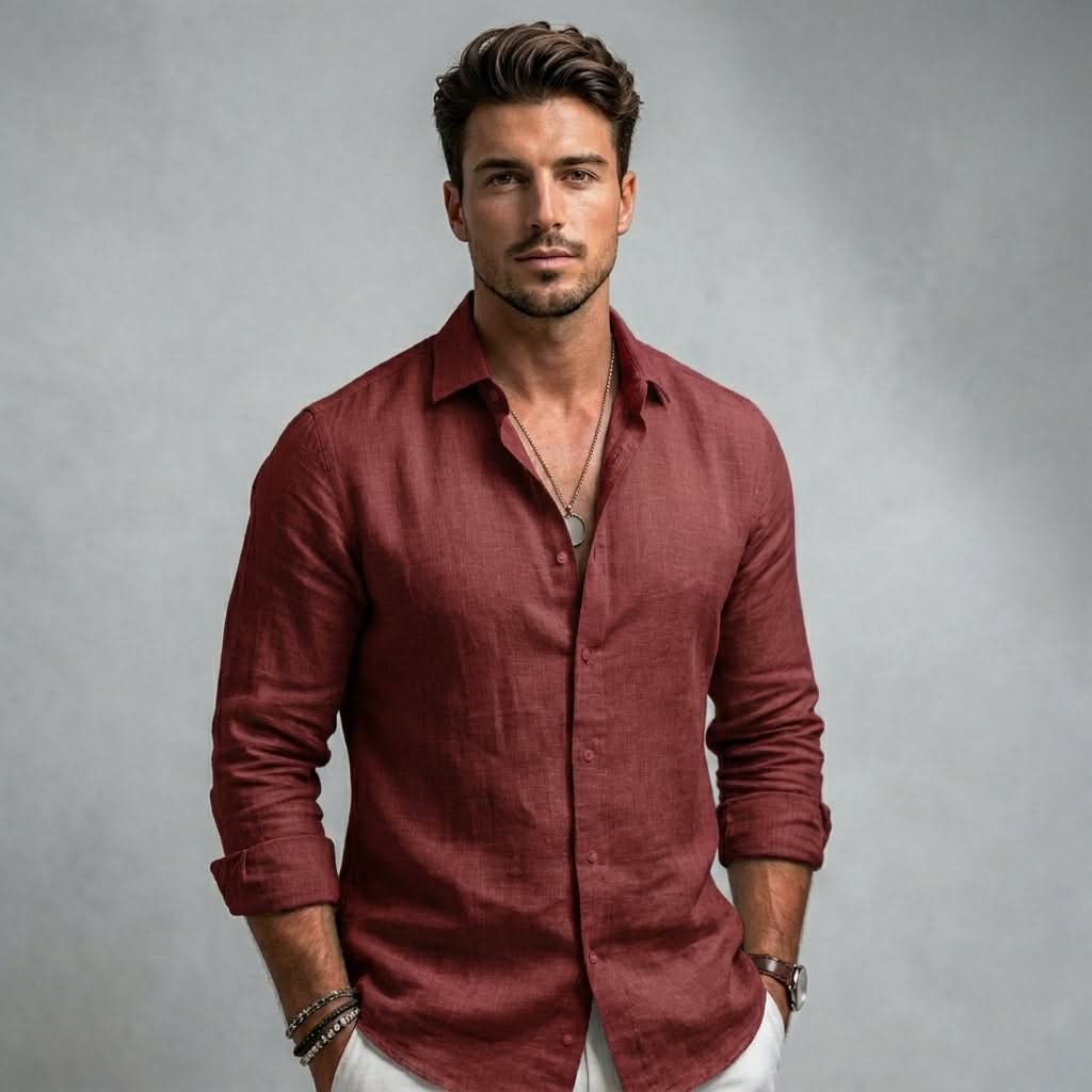 Solaro Coastal Shirt - Marrone