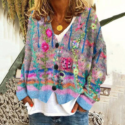 Solene Bohemian Cardigan - Pink