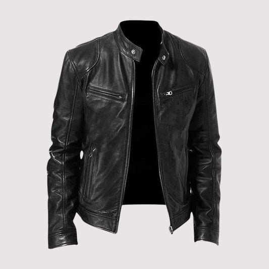 Velmor Leather-Look Jacket - Black