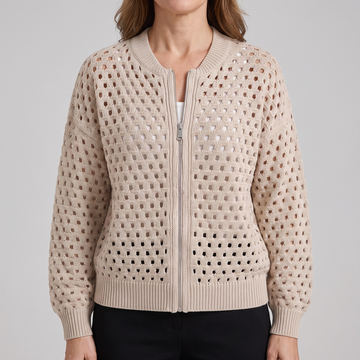 Gwendoline Openwork Knit Jacket