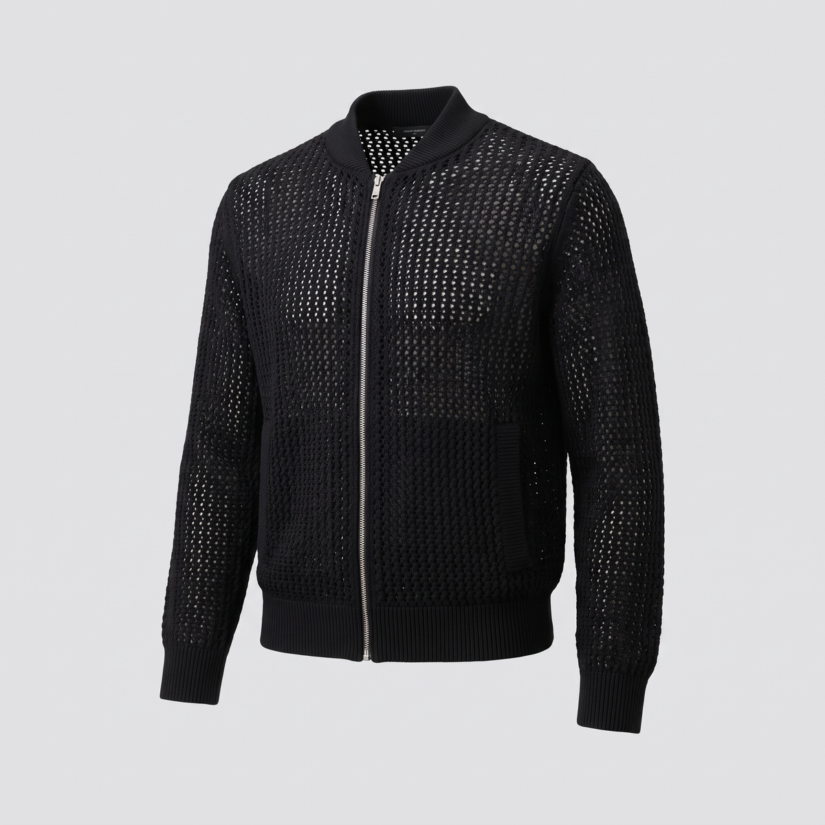 Gwendoline Openwork Knit Jacket - Black