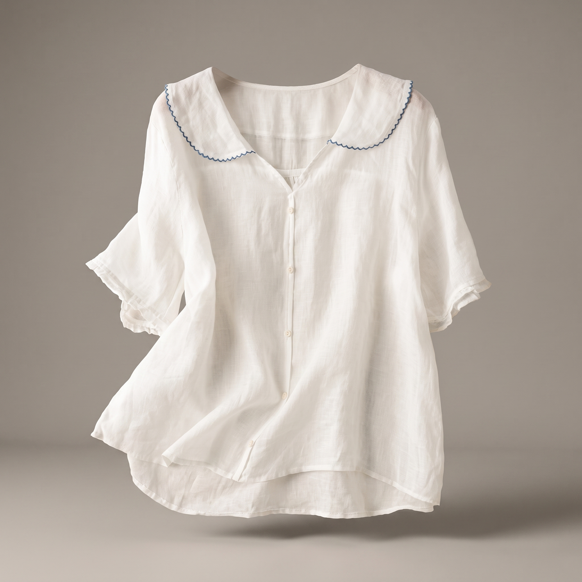 Adèle Linen Blouse - White