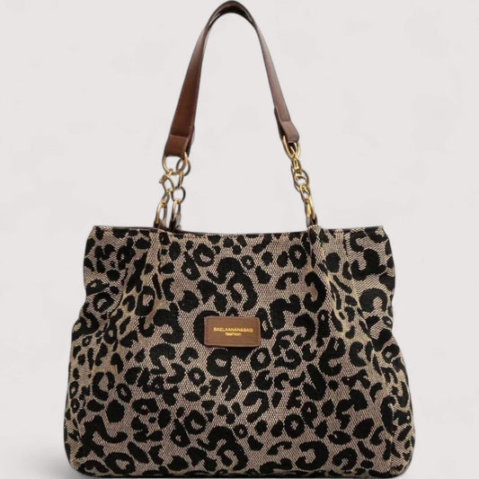 Agnes Leopard Canvas Bag
