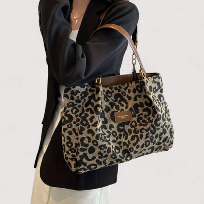 Agnes Leopard Canvas Bag