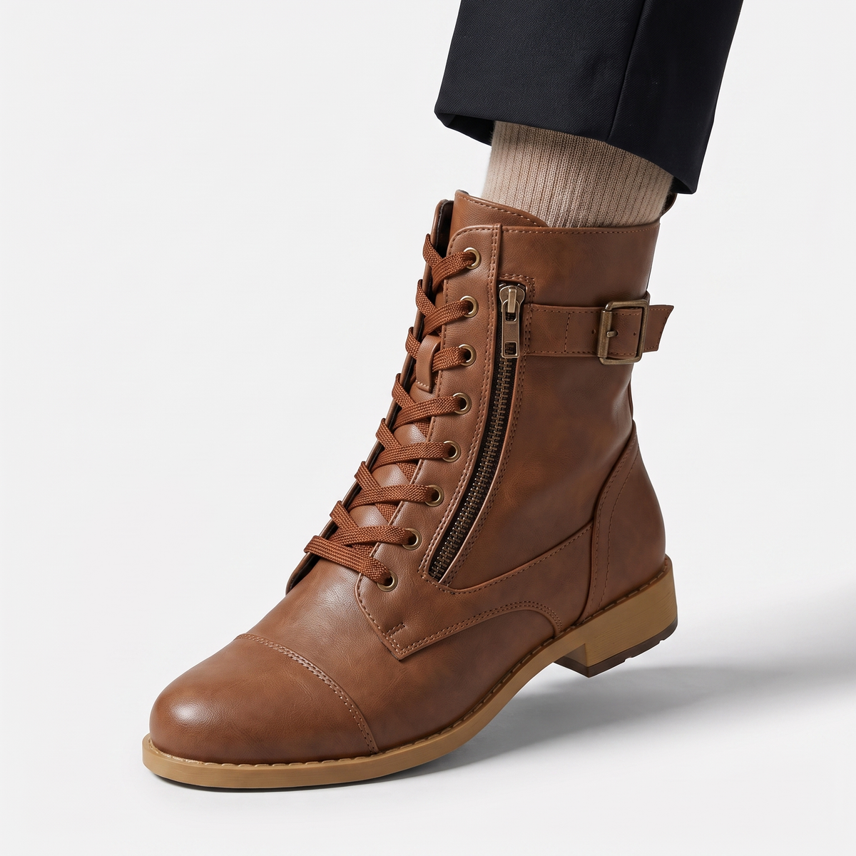 Ainsworth Leather-Look Boots