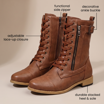 Ainsworth Leather-Look Boots