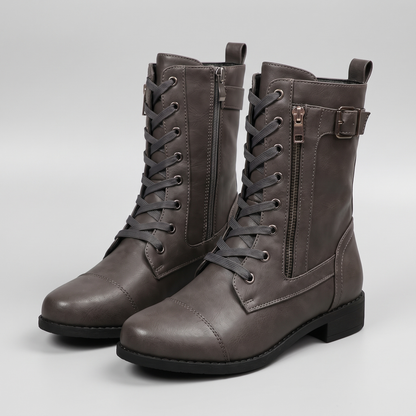 Ainsworth Leather-Look Boots - Brown
