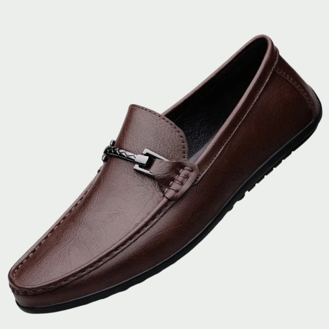 Albert Leather-Look Loafer - Brown (Style 1)