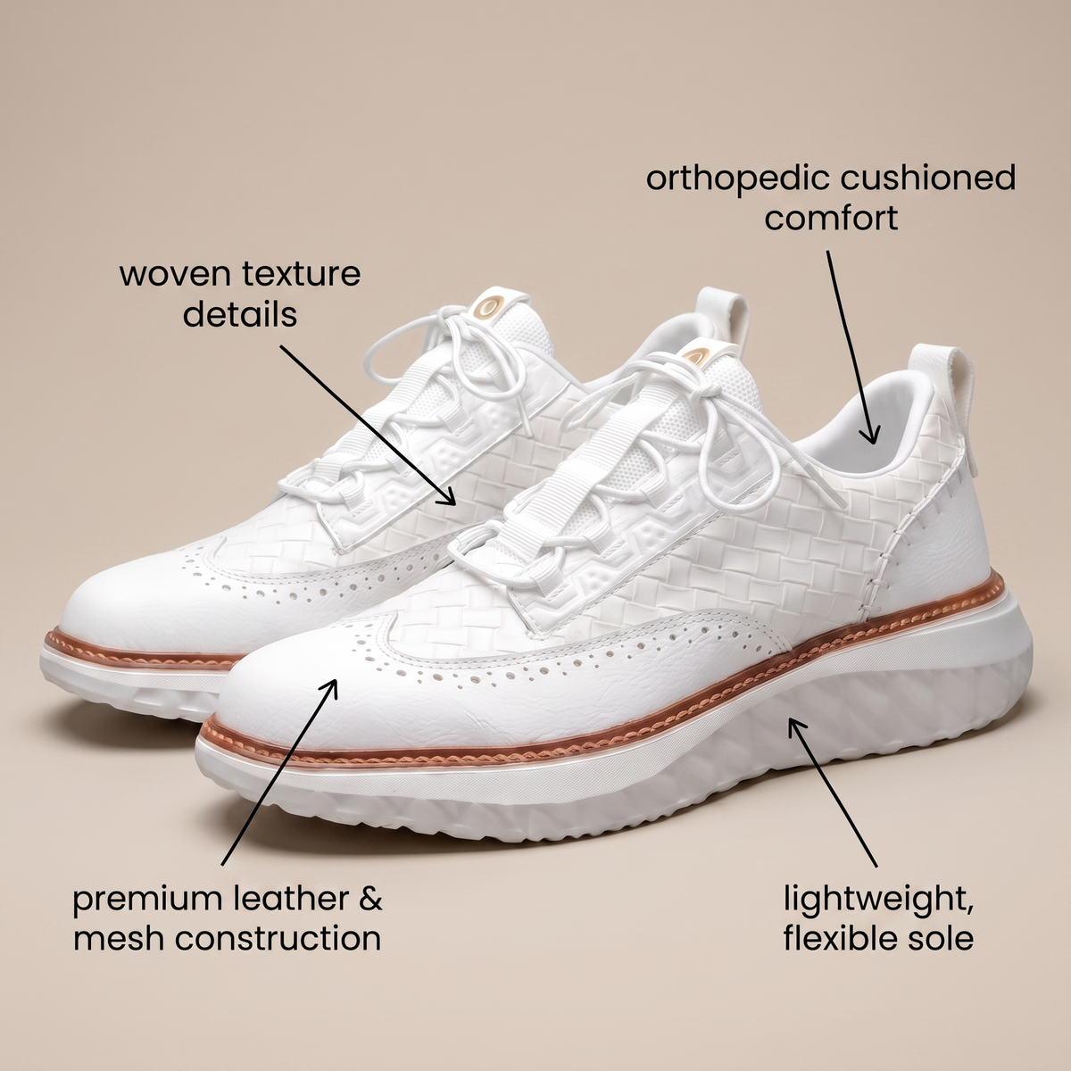 Alden Leather-Look Sneaker