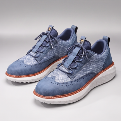 Alden Leather-Look Sneaker - Blue