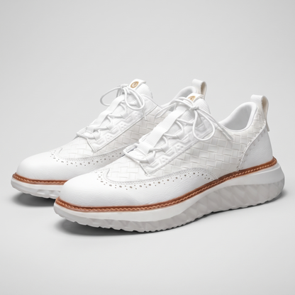 Alden Leather-Look Sneaker - White