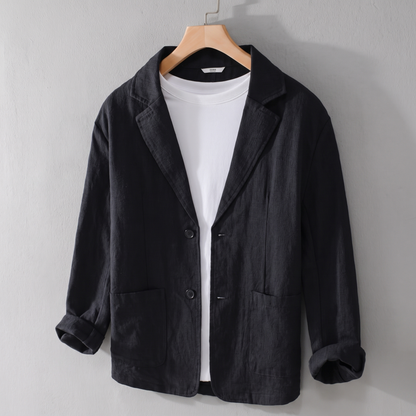 Aldermoor Linen Blazer - Black