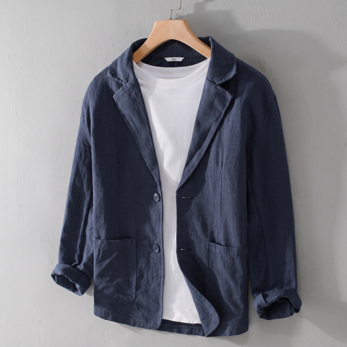 Aldermoor Linen Blazer - Dark Blue
