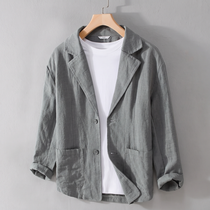 Aldermoor Linen Blazer - Dark Grey