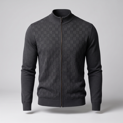 Aldric Zip Cardigan - Grey