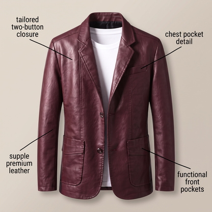 Alessandro Leather-Look Blazer