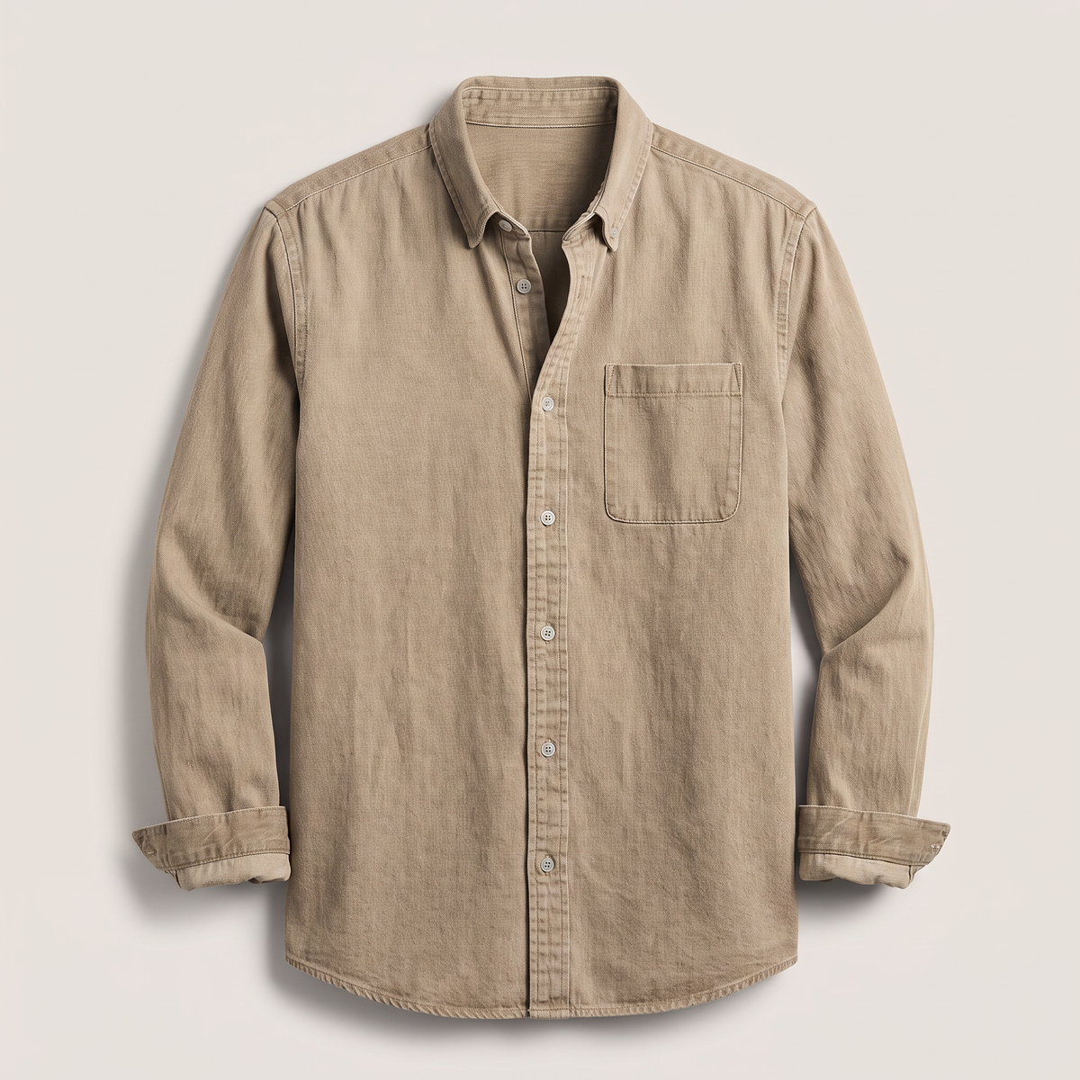 Alexandar Signature Denim Shirt - Beige
