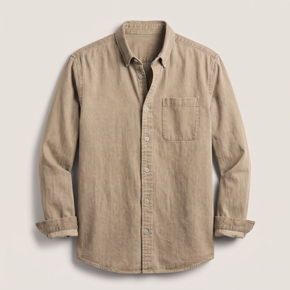 Alexandar Signature Denim Shirt - Beige