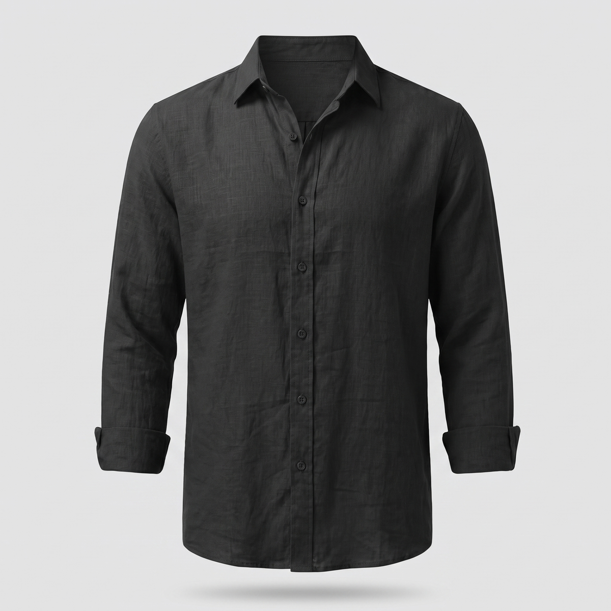 Alfie Linen Shirt - Black