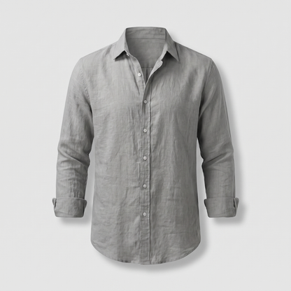 Alfie Linen Shirt - Grey