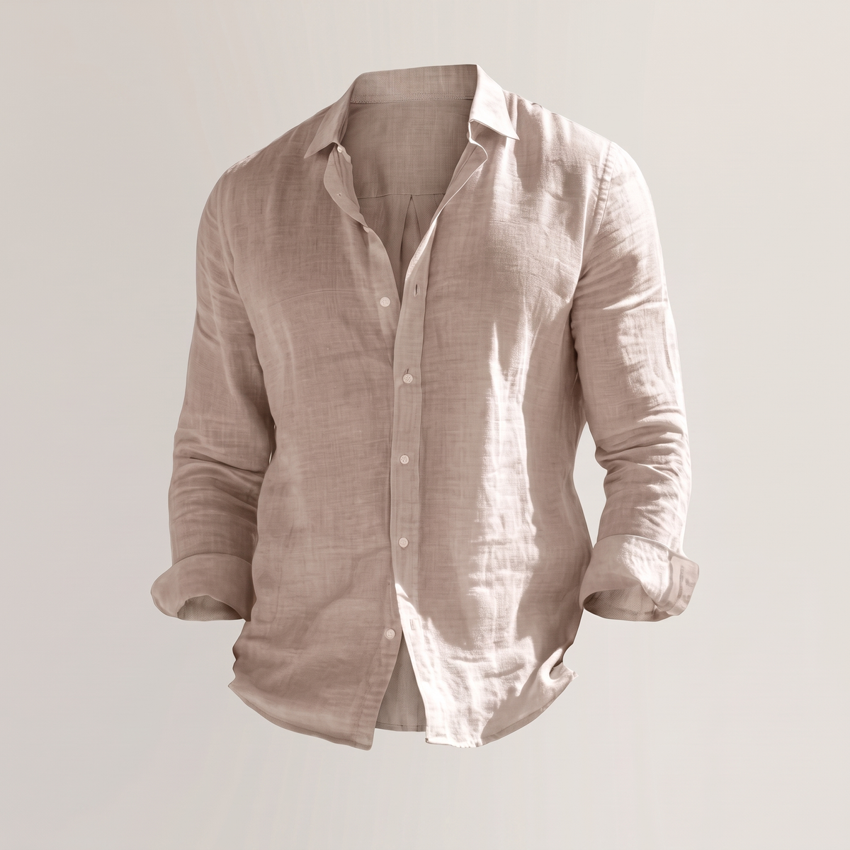 Alfie Linen Shirt - Khaki