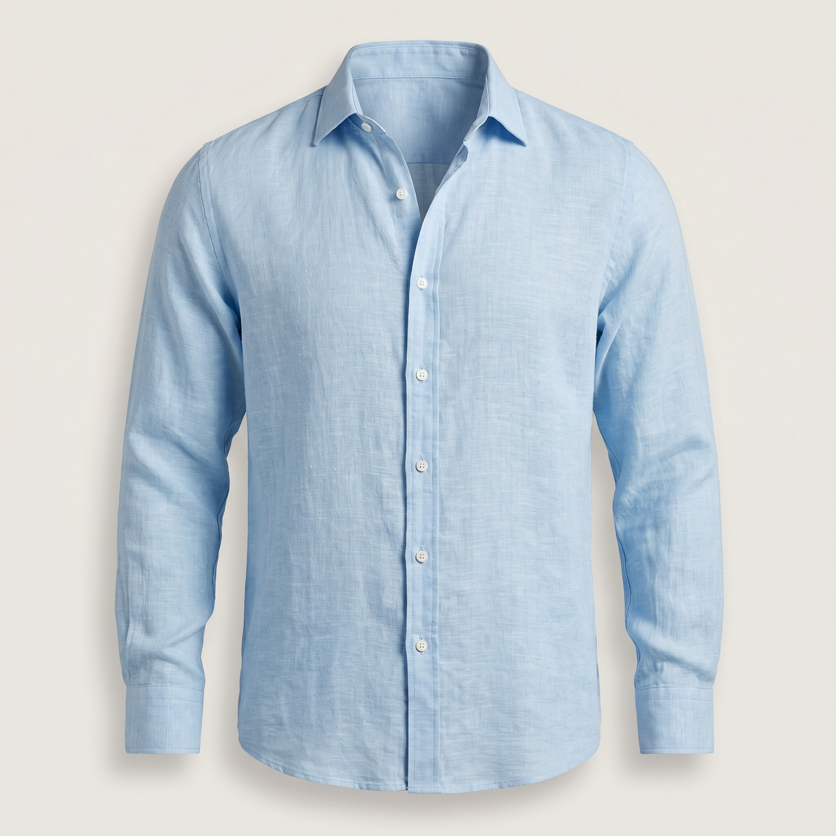 Alfie Linen Shirt - Light Blue