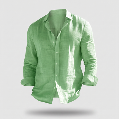 Alfie Linen Shirt - Light Green