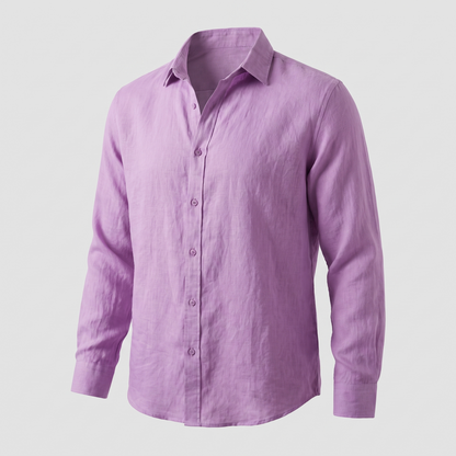 Alfie Linen Shirt - Violet