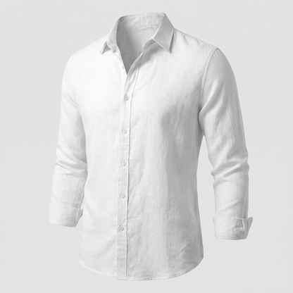 Alfie Linen Shirt - White
