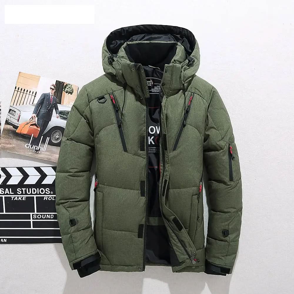 Alpine Puffer Jacket - Navy Green