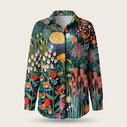 Amara Colorburst Blouse - Green