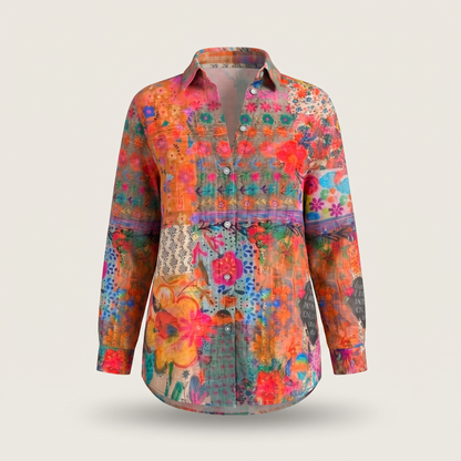 Amara Colorburst Blouse - Orange