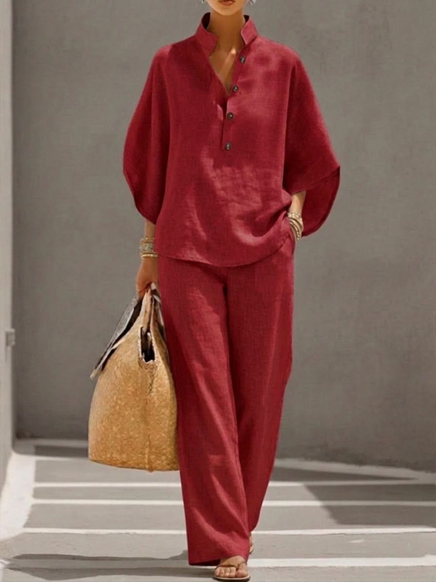 Amelia Batwing Set - Red