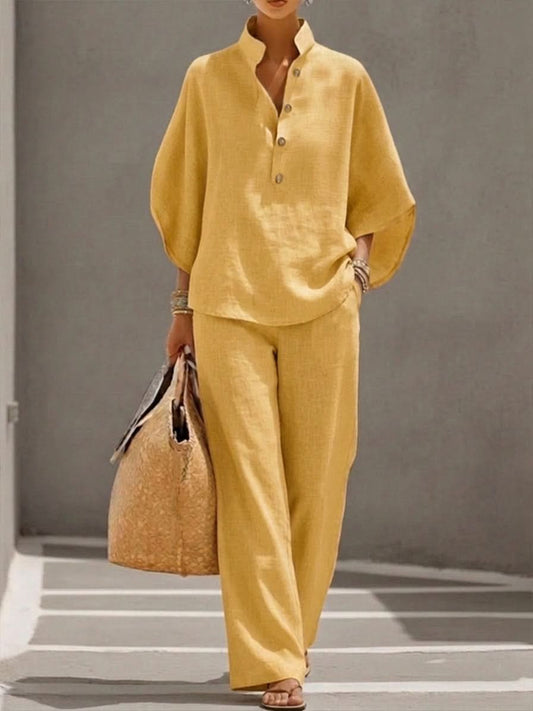 Amelia Batwing Set - Yellow