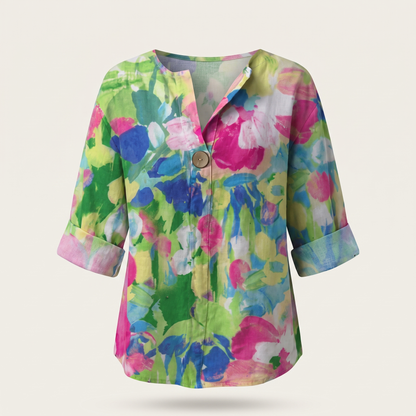 Amelia Light Bloom Blouse - Green