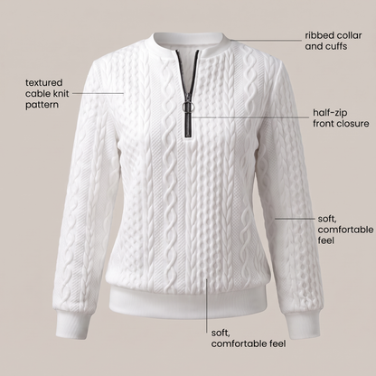 Amy Sweater with Zipper
