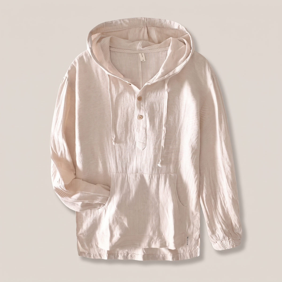 Andora Linen Hoodie - Beige